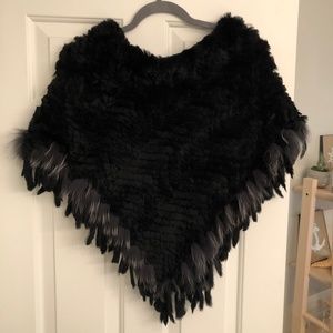 Women's Fur Poncho